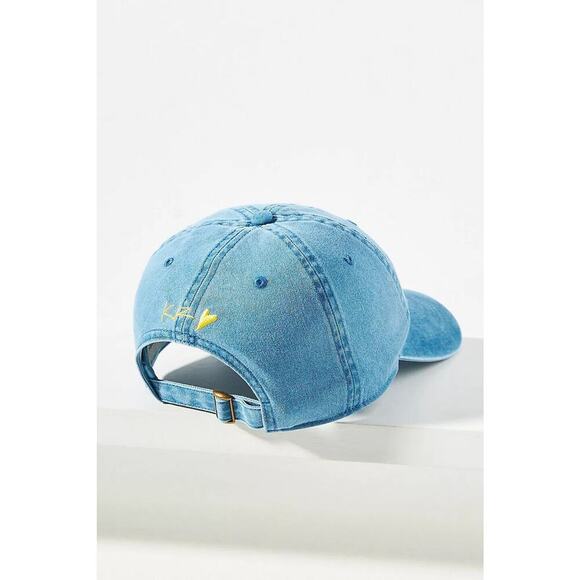 NWT Kerri Rosenthal LA Paradise Embroidered Baseball Cap One Size Blue - Picture 3 of 11